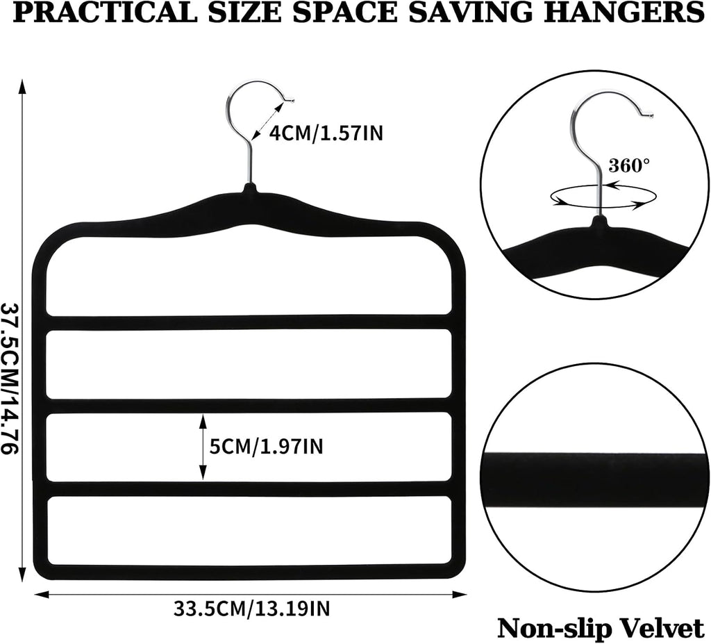 Closet Organizers and Storage, 2 Pack Pants-Hanger-Space-Saving