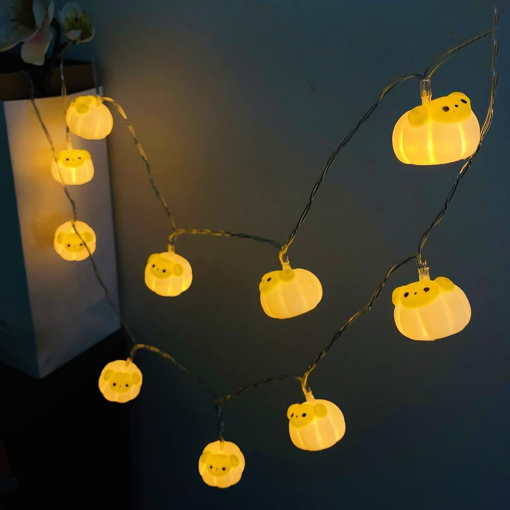 Cute Painted Sheep Night Light LED Sheep Ornaments String Lights Black Sheep Fairy Light Battery Powered Indoor Outdoor Party Decor Night Light (20LED, Dumpling Sheep)