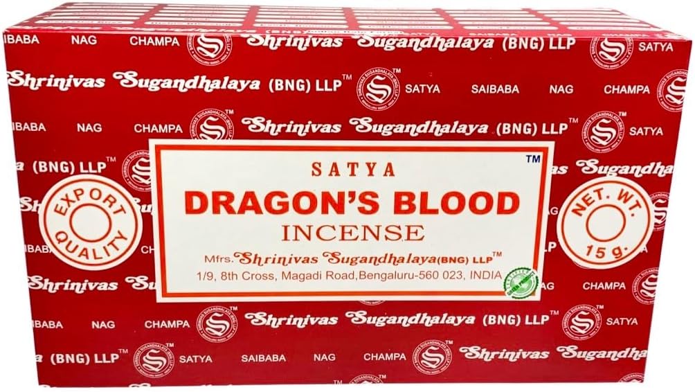 Satya Champa Dragon's Blood Incense Stick, 12 Count