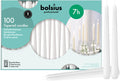 BOLSIUS White Taper Candles 100 Count Bulk Pack - 10 Inch Dinner Candle Set - 7+ Burn Hours - Premium European Quality - Smooth Flame - 100% Cotton Wick - Smokeless & Dripless Household Candlesticks