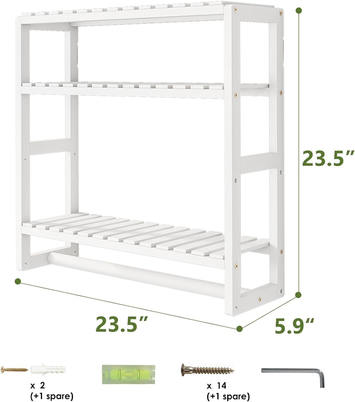 Galood Over The Toilet Storage Bathroom Shelves Wall Mounted 3 Tier White