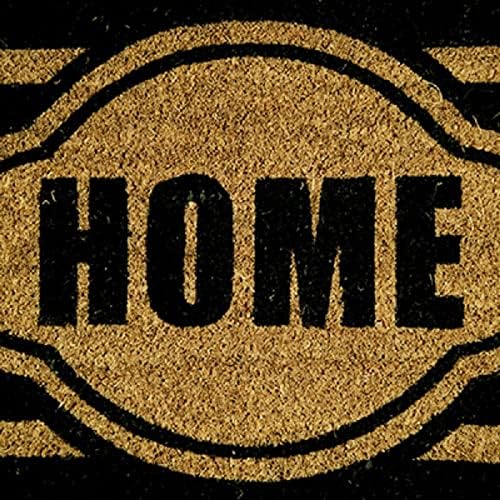Ackland Coir Doormat | Clara Black Stripe Home | 18" x 30"