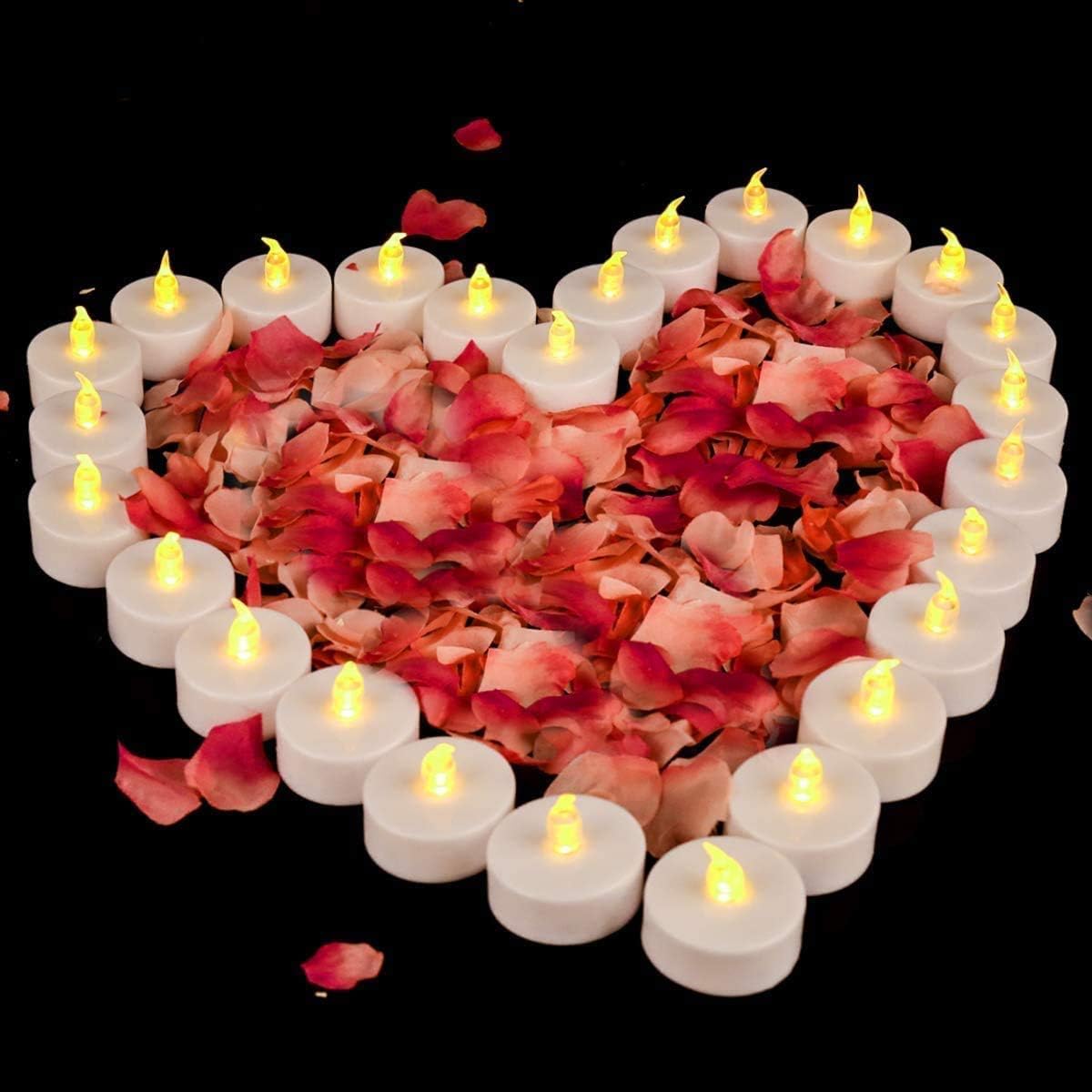 Flameless LED Tea Lights Candles 200Pack Battery Operated Warm Yellow