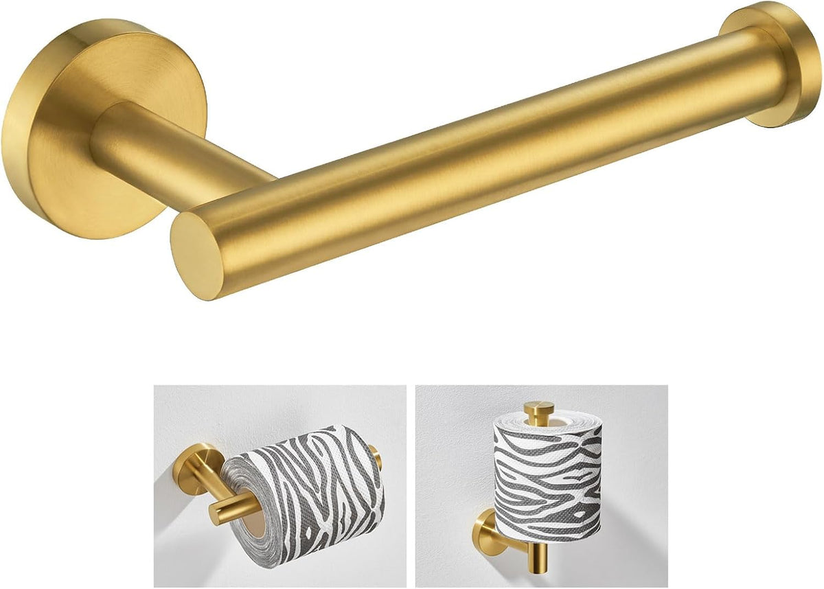 Angle Simple Toilet Paper Holder Brushed Dark Gold, Toilet Roll Holder