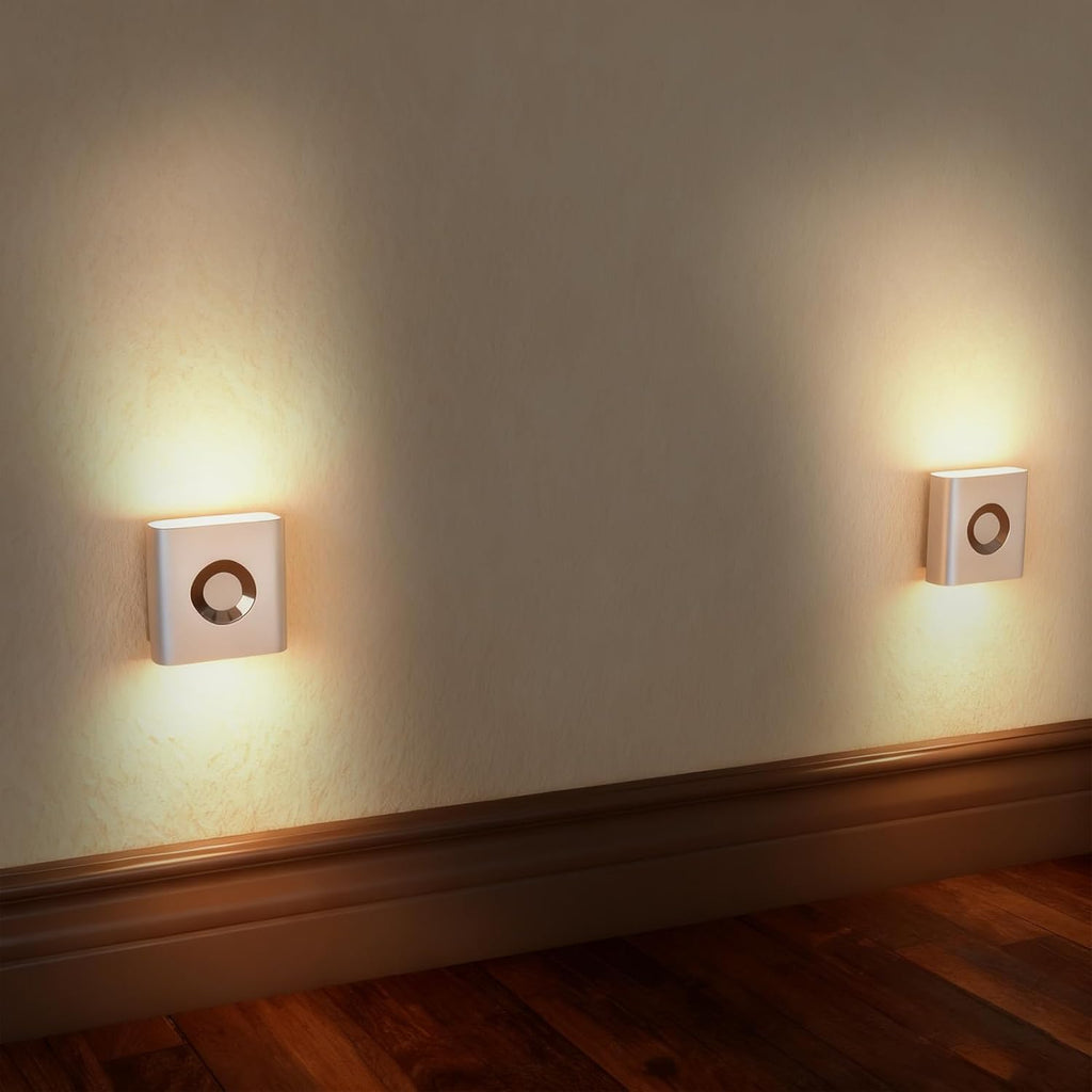 2 Pack LED Night Lights Plug Into Wall,4000K Soft White 0.7W Motion Sensor Night Light,LED Night Light for Bathroom, Adult, Hallway