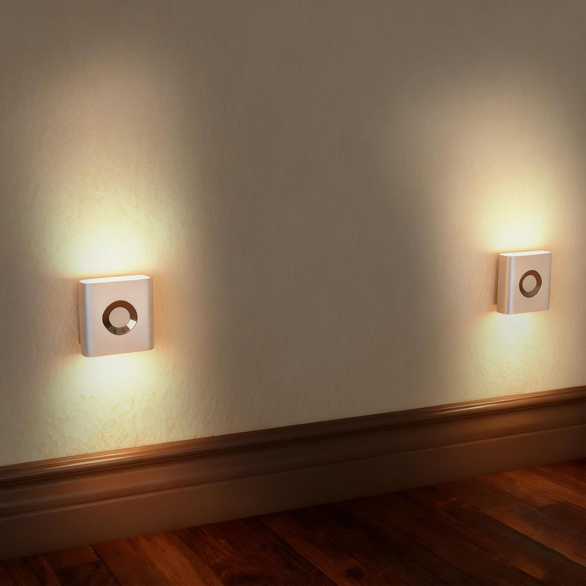 2 Pack LED Night Lights Plug Into Wall,4000K Soft White 0.7W Motion Sensor Night Light,LED Night Light for Bathroom, Adult, Hallway