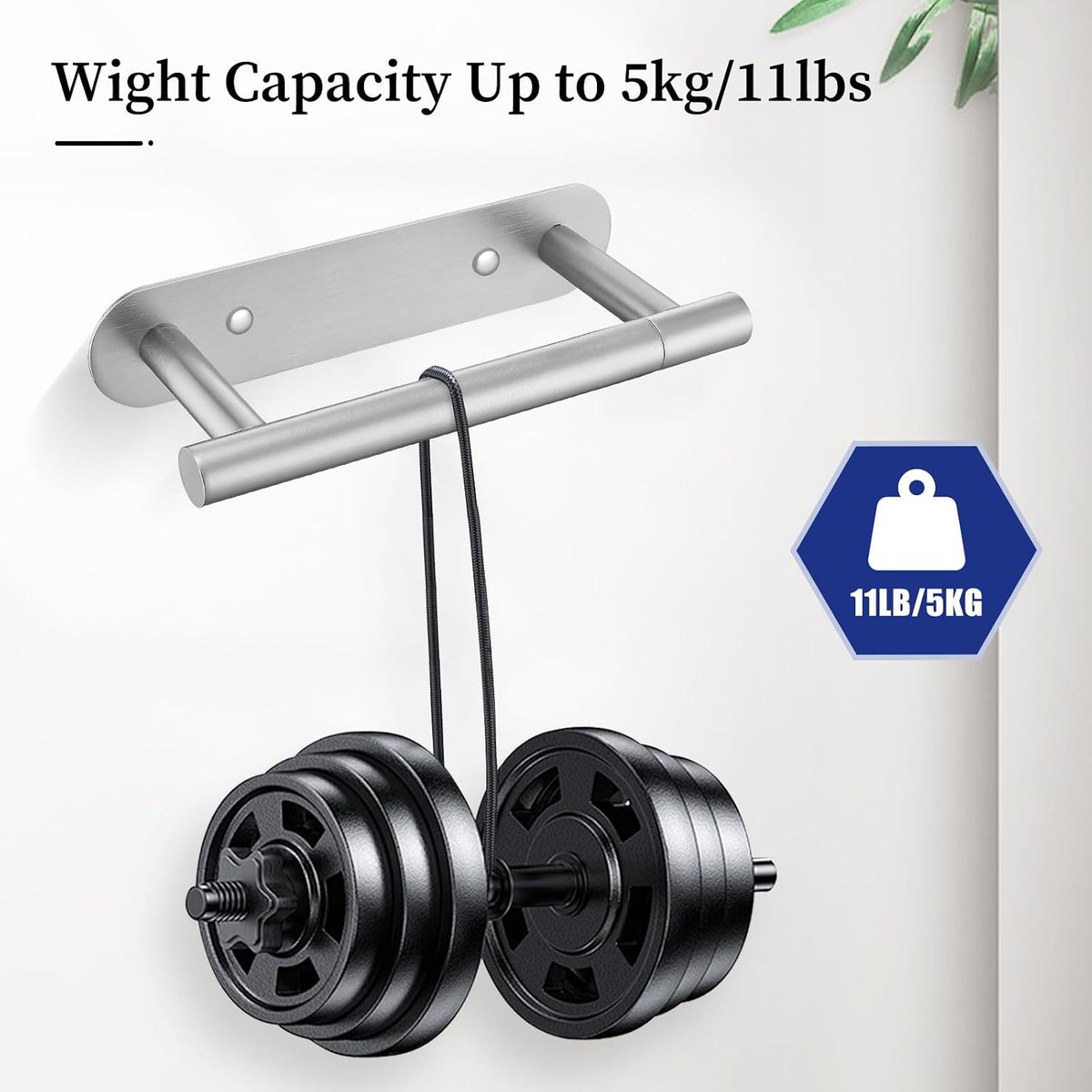 2 Pieces Brushed Nickel Toilet Paper Holder Wall Mount for Bathroom