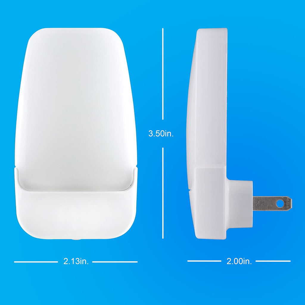 GE Plug in Night Light, Dusk to Dawn Sensor, Warm White 3000K, 2 Pack