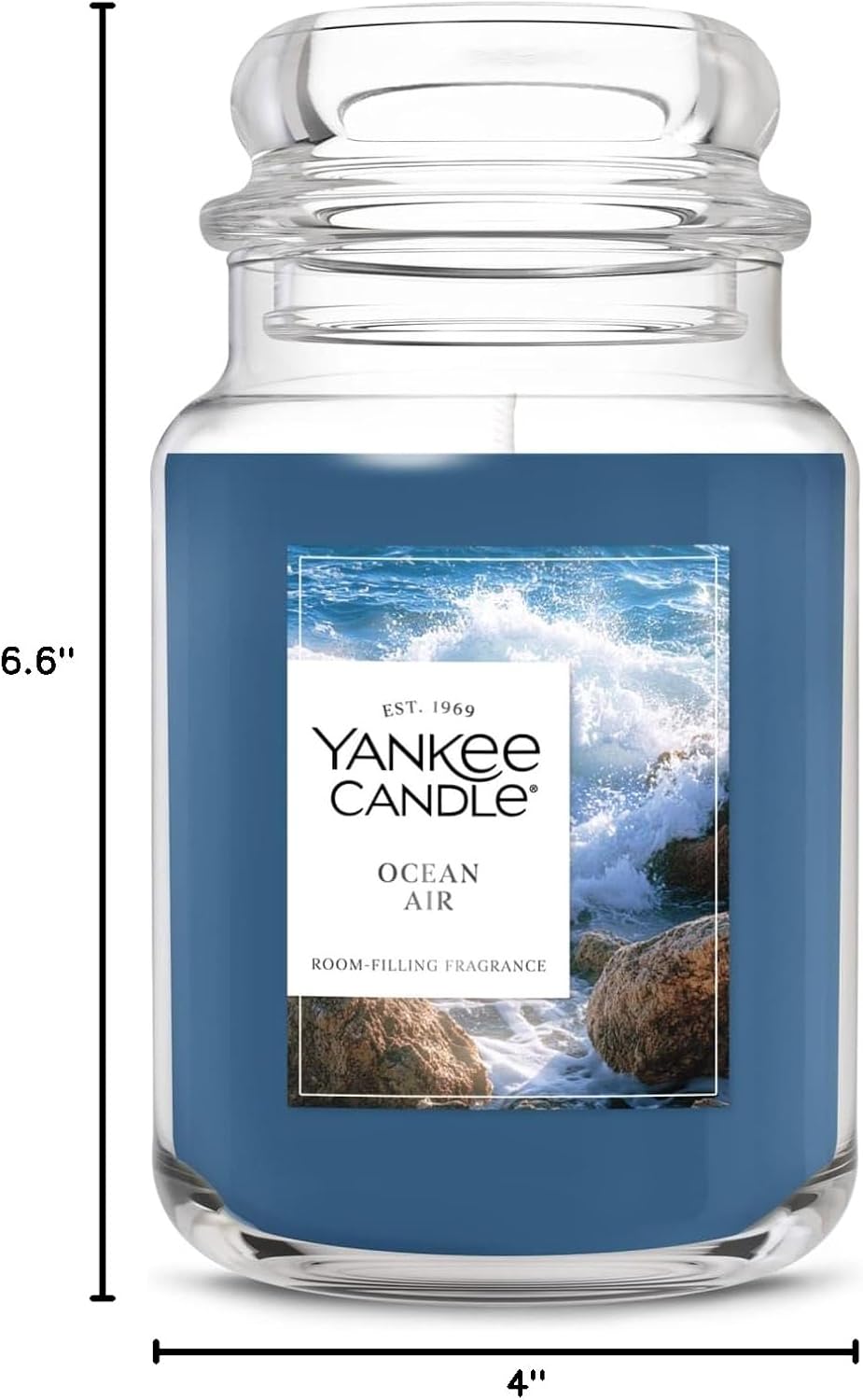 Yankee Candle Ocean Air Scented Candle, Large Jar, 22 oz (Pack of 4)
