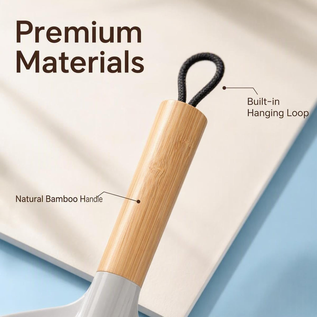 Small Handheld Dustpan and Brush Set, Mini Broom with Flagged PET Bristles & Rubber Lip Dustpan, Bamboo Handle Counter Crumb Sweeper for Kitchen, Desk, Car, Pet Hair