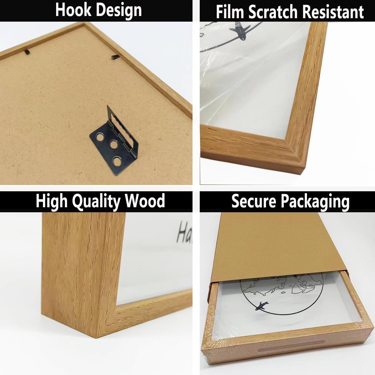 Adventure Archive Shadow Box with Slot, 12In Natural Travel Memory Box