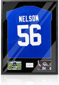 Snail 32"x24" Black Jersey Frame Case Displaying 2 Photos & One Signature
