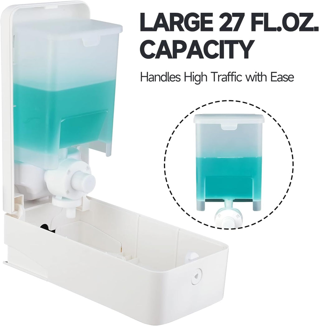 anydry Liquid Hand Soap Dispenser Wall Mounted 27oz Large Capacity White