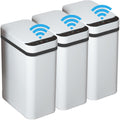 3 PACK - Bathroom Garbage Can with a Lid - 2.5 Gallon Automatic Trash Cans