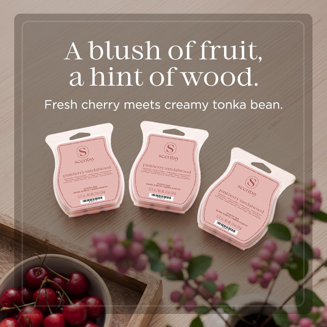 Scentsy Pinkberry Sandalwood Wax Melts, 3 Pack, 7.8 Oz