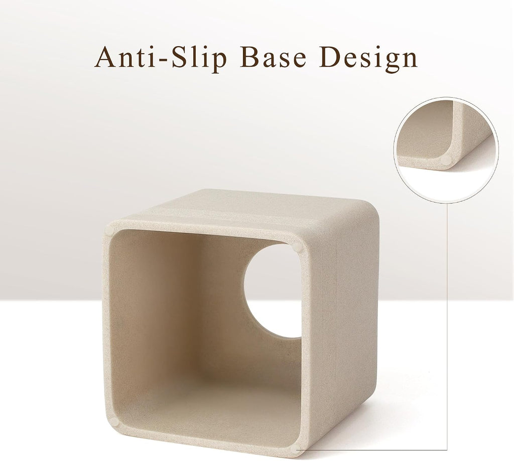 YMXYJM Resin Tissue Box Cover, Modern Square Holder, Beige