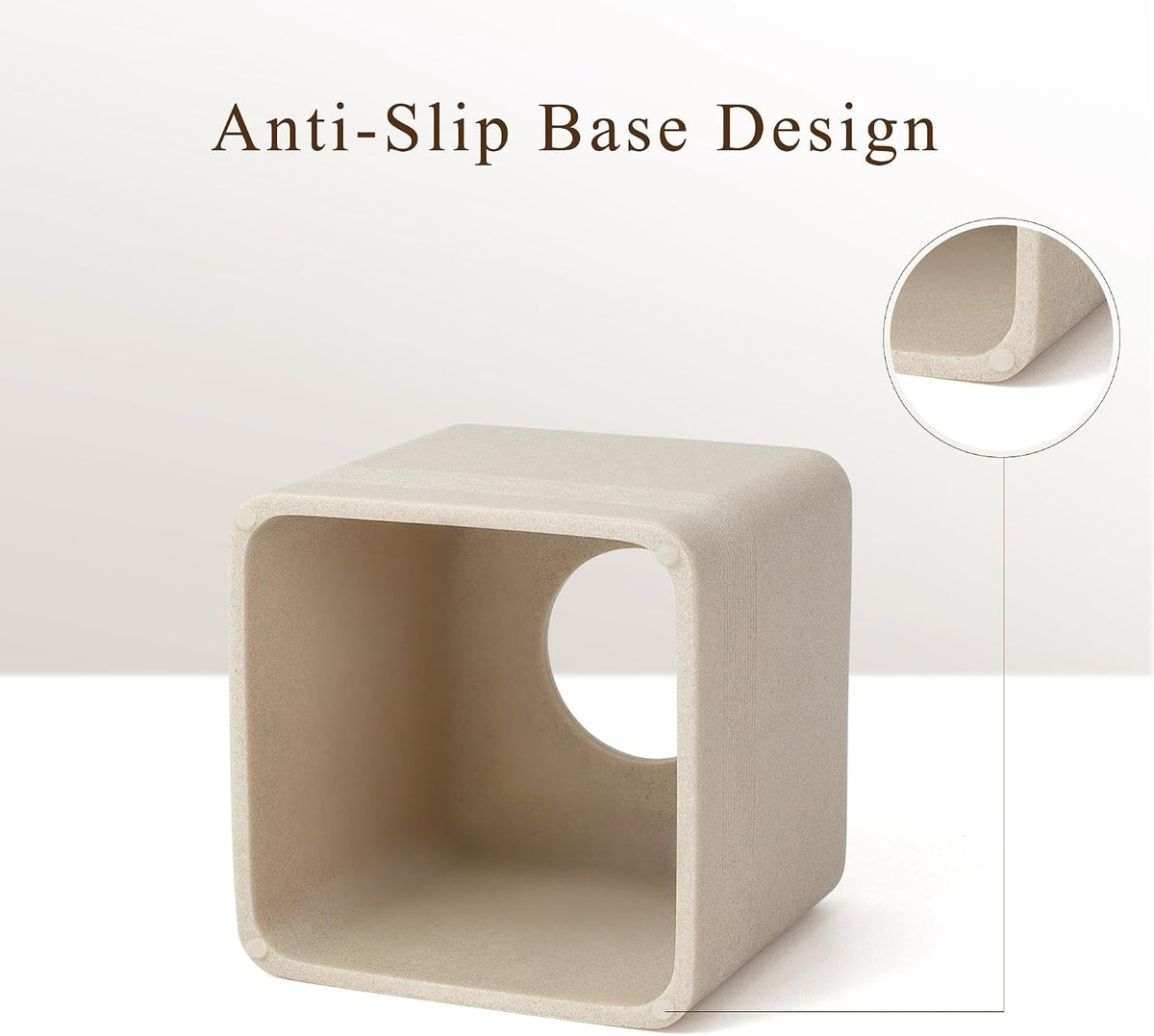 YMXYJM Resin Tissue Box Cover, Modern Square Holder, Beige