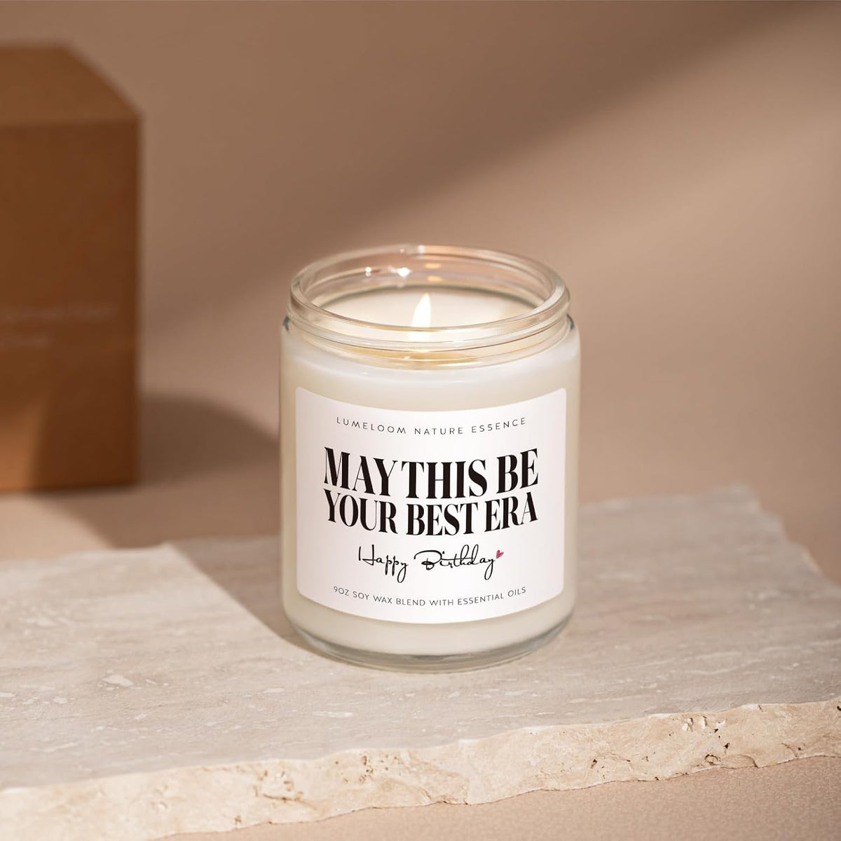 LUMELOOM Birthday Gifts for Women, 9oz Lavender Scented Soy Wax Candle
