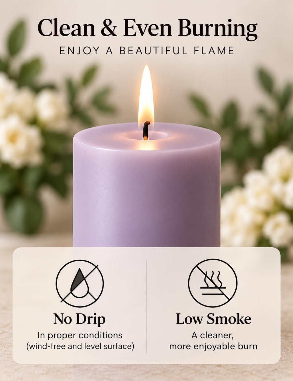2×4 Inch Morandi Muted Neutral Pillar Candles for Home