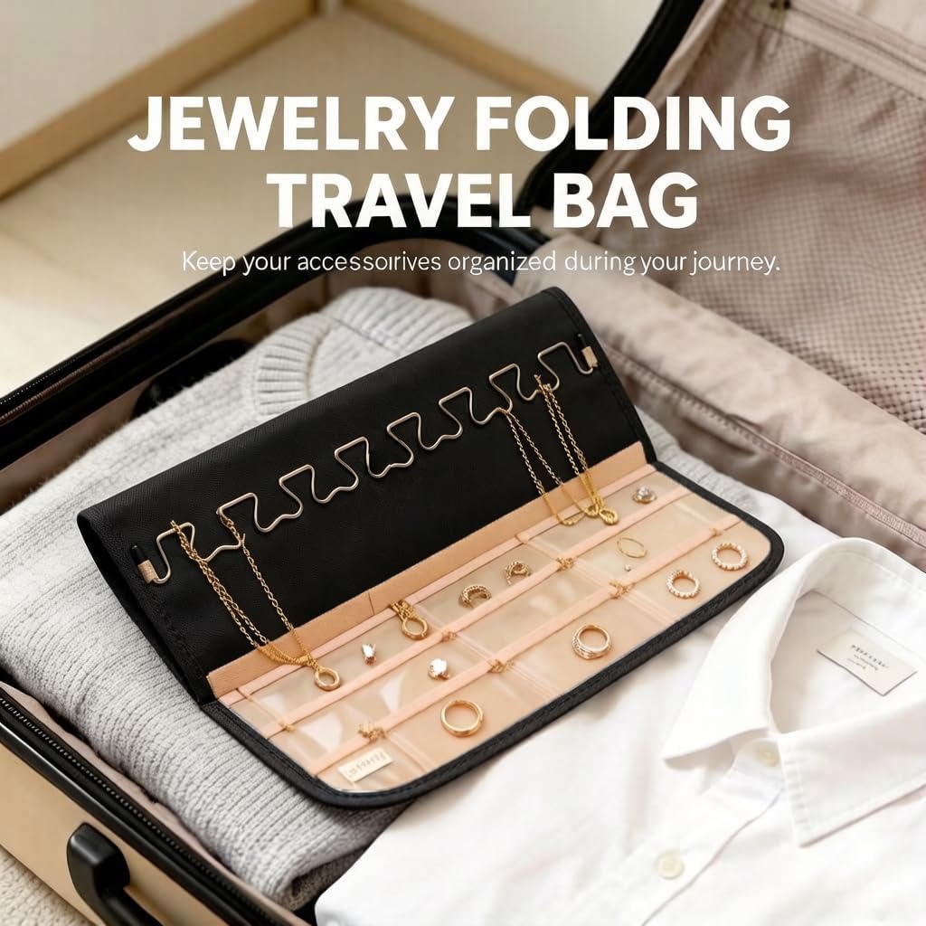 Hanging Jewelry Organizer, 1Pcs Double-Sided Jewelry Organizers and Storage