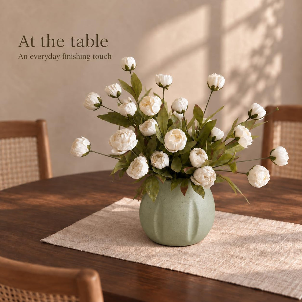 Peonies Artificial Flowers Faux Flowers for Vase Silk Flowers 6ct: No Vase