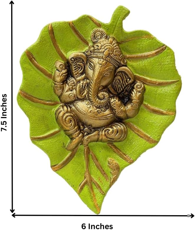 Craft Trade Bedroom Wall Decor - Living Room Metal Wall Hanging Show Pieces for Home Decor - Vastu Items for Home for Good Luck - 7.5x6 Inches - Parrot Green