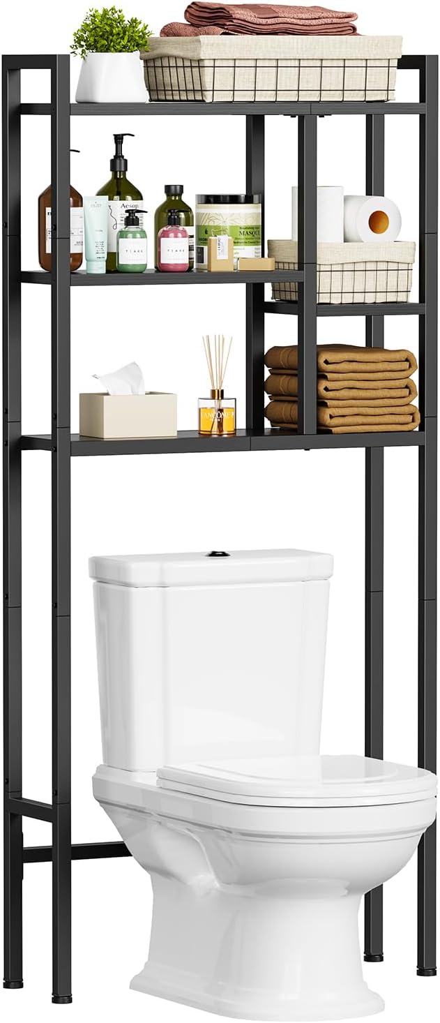 Asgolion Over-The-Toilet Storage Rack, 3-Tier Bathroom Shelves Over Toilet