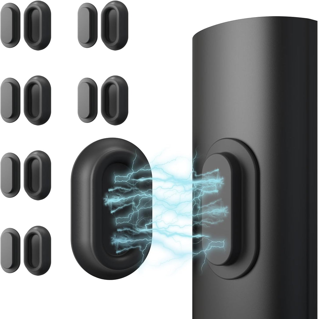 Magnetic Silicone Remote Control Holder Wall Mount for TV Fan 6 Pack Black
