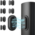 Magnetic Silicone Remote Control Holder Wall Mount for TV Fan 6 Pack Black