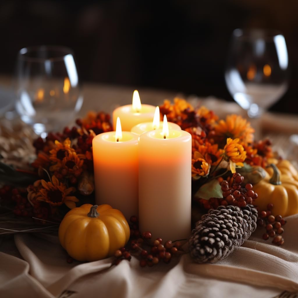 Pillar Candles White 12 Pack, 2.8x4 Inch Unscented Candle