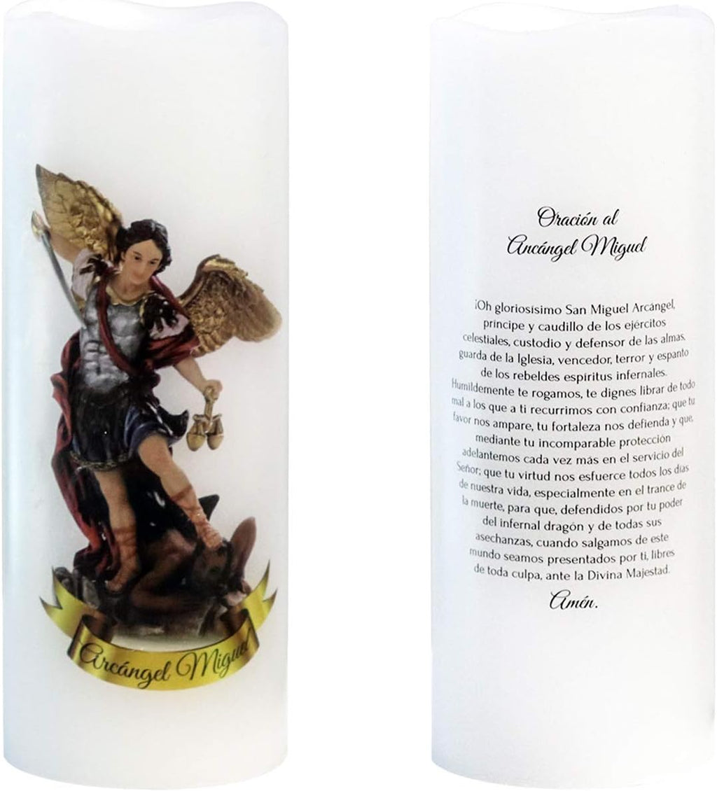 Wondise Flameless Flickering Devotional Prayer Candle with Remote and Timer