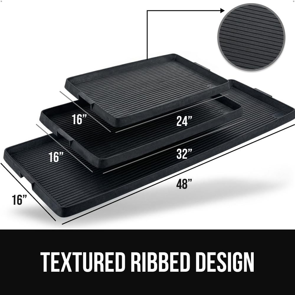 GORILLA GRIP Boot Tray for Shoes, Natural Rubber Door Mat, 24x16 Black