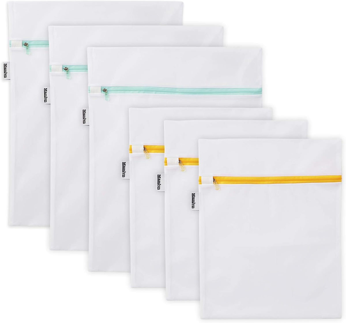 Mamlyn Mesh Laundry Bag for Delicates, Wash Bag for Underwear and Lingerie, Makeup Organizer Bag (3 Medium, 3 Small)