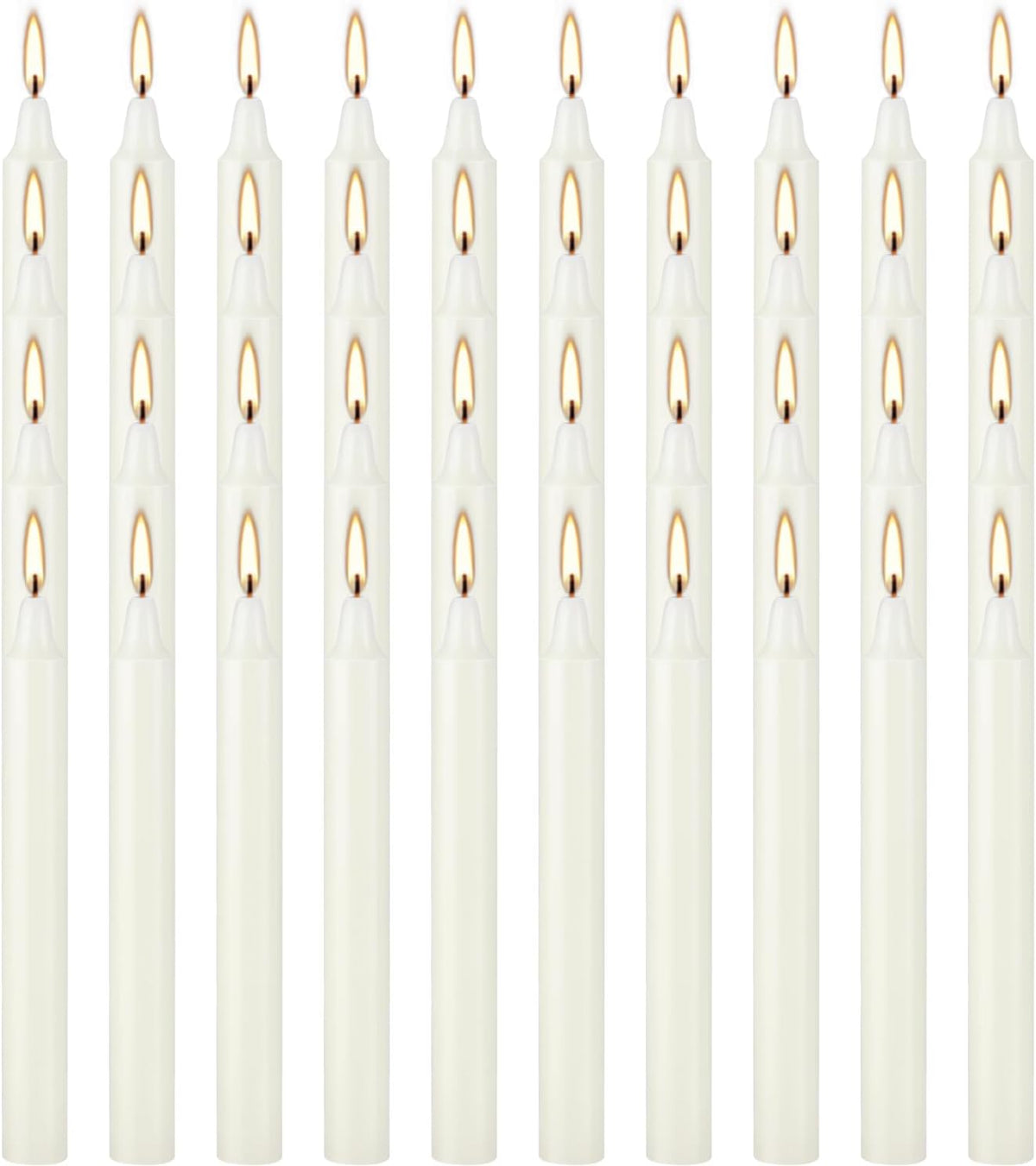 YOROXRG Set of 40 Ivory Candles Mini Unscented Taper Candles for Christmas,Household, Wedding, Rituals, Prayer, Birthdays, Meditation, Altar,Party and Home Décor Candlesticks - 4 Inch Tall