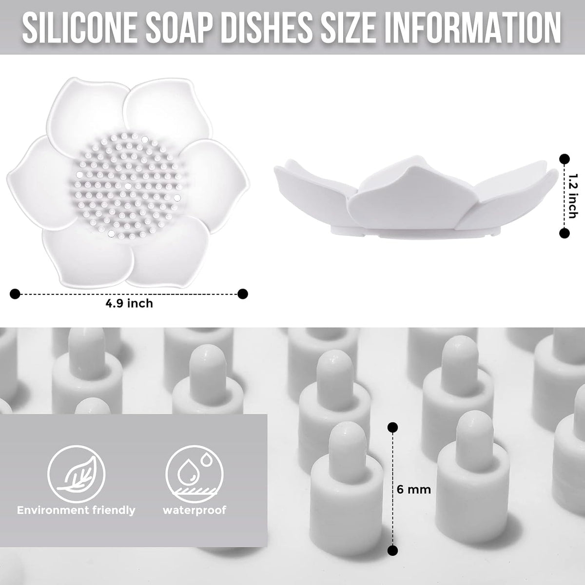2 Pack Shower Steamer Tray, Silicone Soap Dish