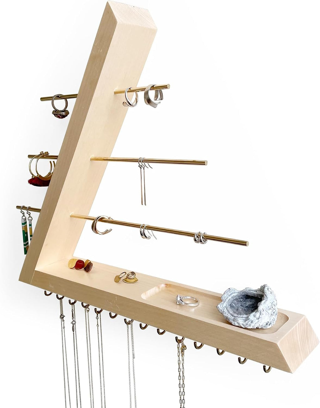 Jewelry Organizer Wall Mounted (Birch)