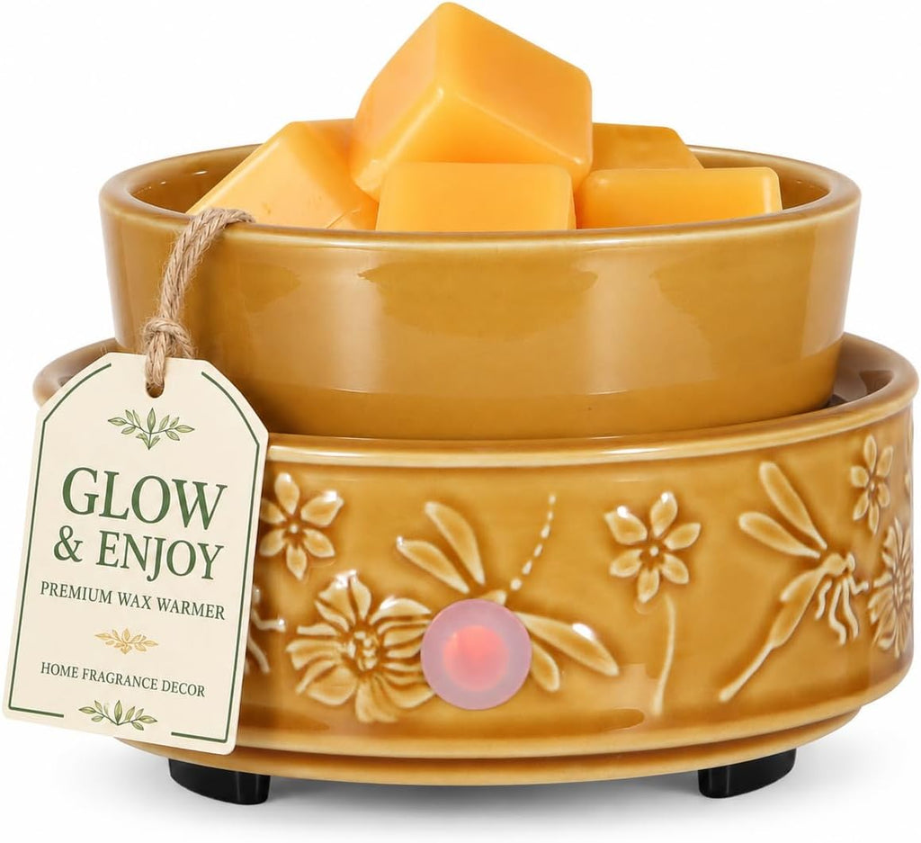 Dragonfly Wax Melt Warmer for Scented Wax 3-in-1 Ceramic Wax Warmer