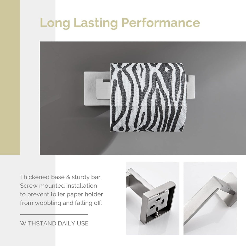 Angle Simple Toilet Paper Holder Brushed Nickel, Toilet Tissue Roll Hanger