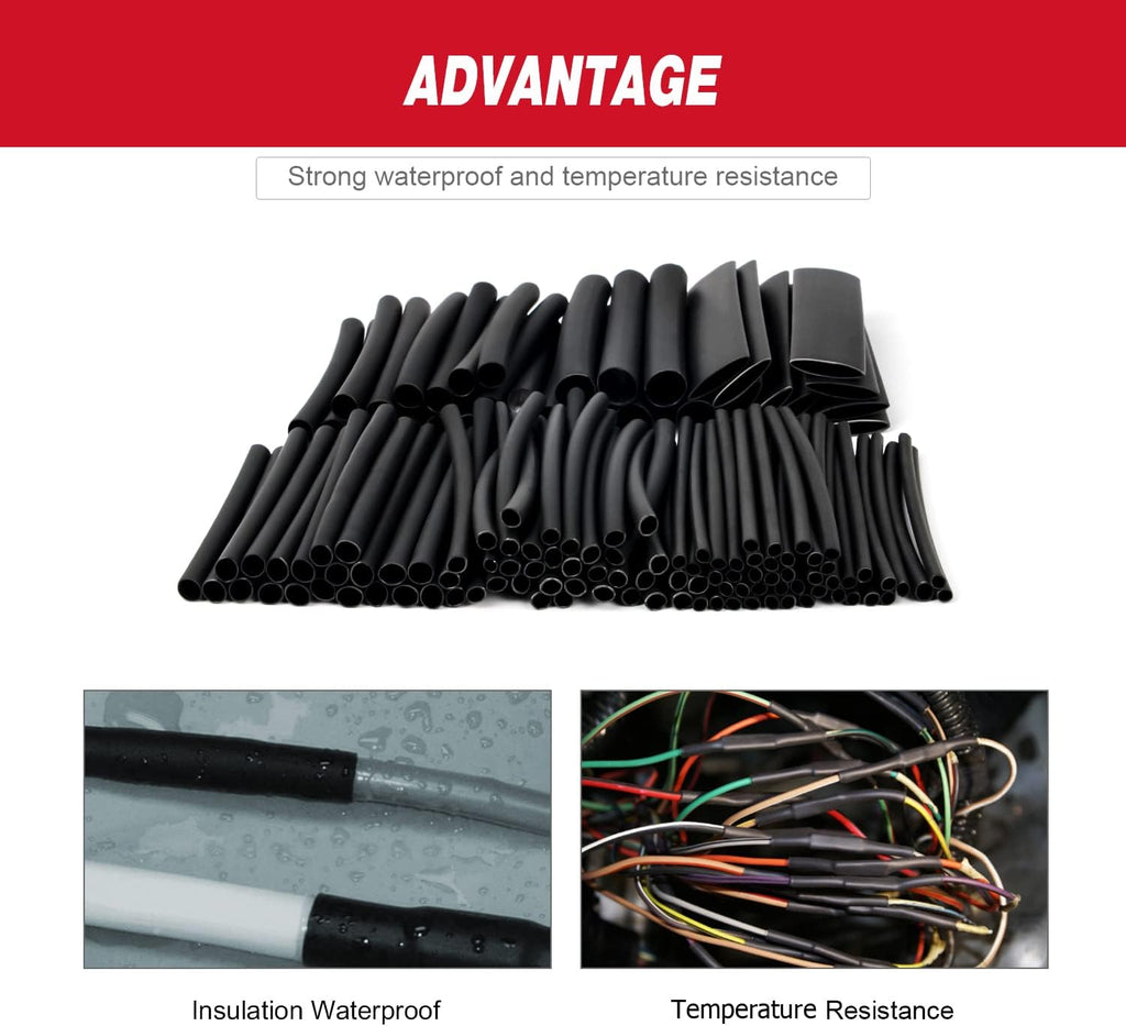 Nilight 130 Pcs 3:1 Heat Shrink Tubing Kit 6 Sizes with Storage Case