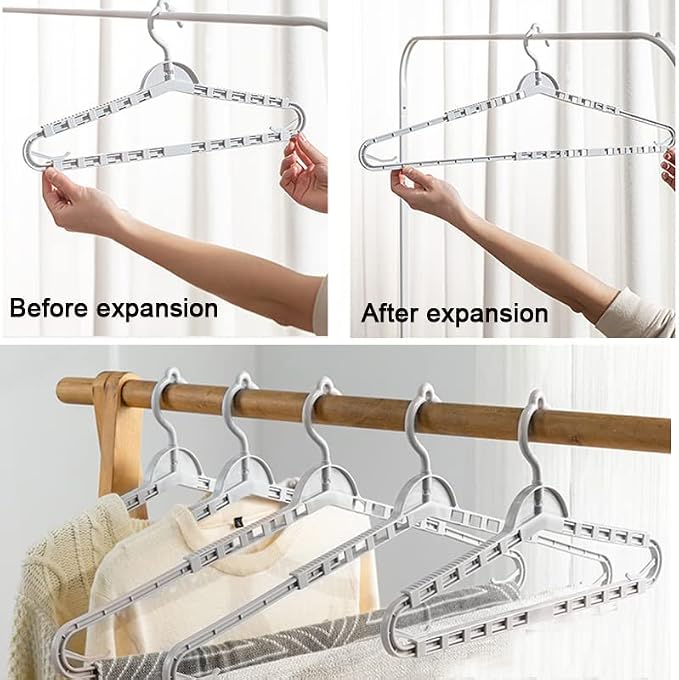Extra Large Hangers Enlarge Adjustable Shoulder 16.5"-26" Hanger 4 Pack