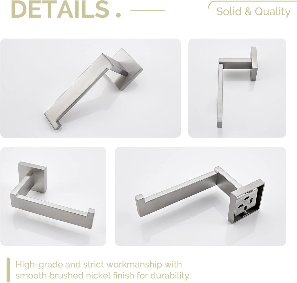 Angle Simple Toilet Paper Holder Brushed Nickel, Toilet Tissue Roll Hanger