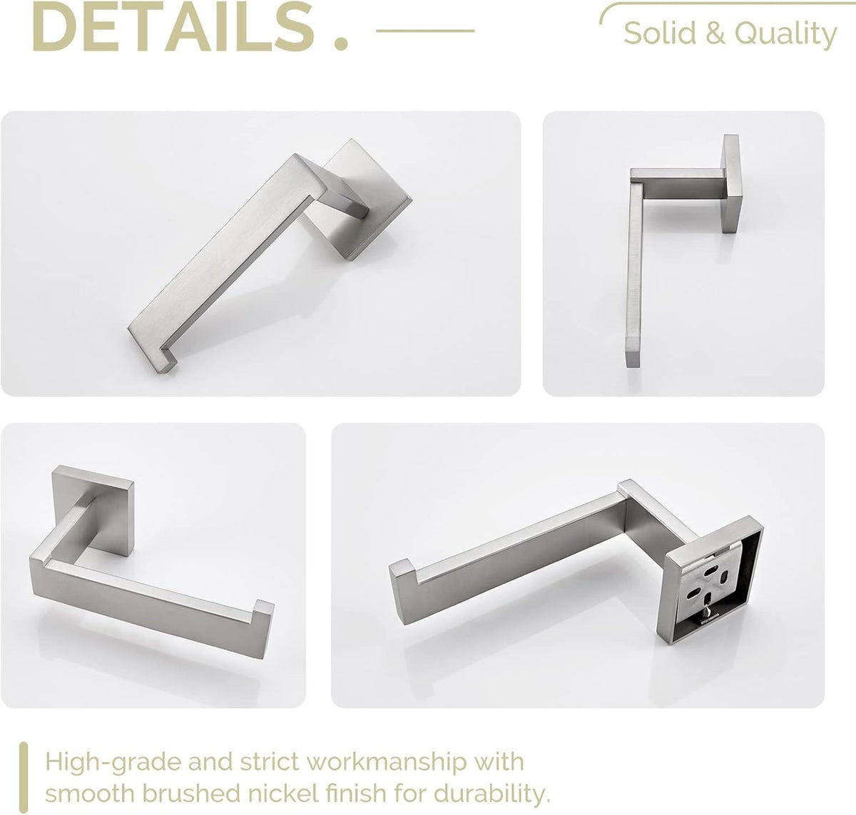 Angle Simple Toilet Paper Holder Brushed Nickel, Toilet Tissue Roll Hanger