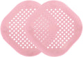 PATIKIL Hair Drain Catcher 5-1/2 Inch, 2 Pcs Silicone Square Drain Protector Hair Stopper with Suction Cup for Kitchen Bathroom Balcony Landscaped Walkways Patios, Pink