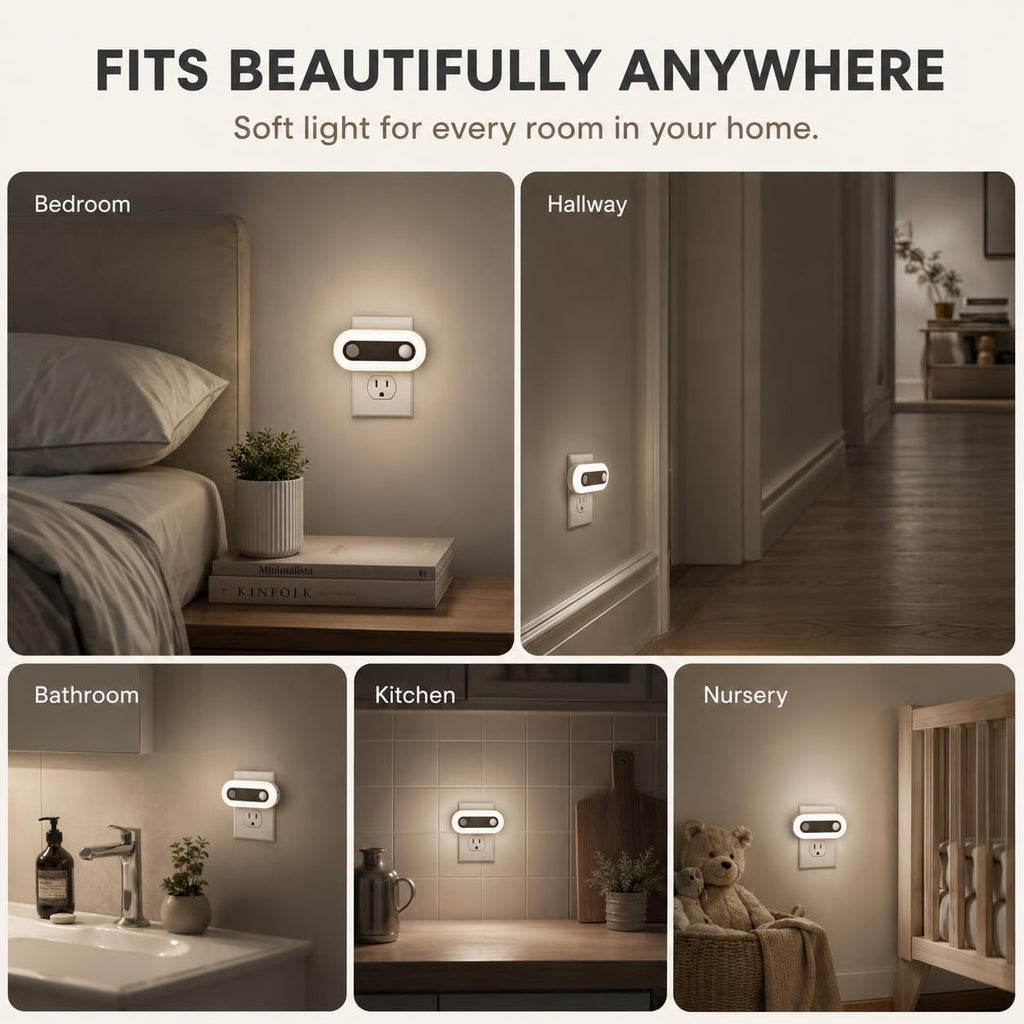 Plug In Night Light with Motion Sensor and Dusk to Dawn