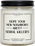 Funny Housewarming Candle Gift, Toasted Marshmallow Scented Soy Candle, 50 Hour Burn, Humorous New Home Present for Neighbor, Friend, or Host, Ready to Gift Box, Clean, Long-Lasting Burn, Made in USA