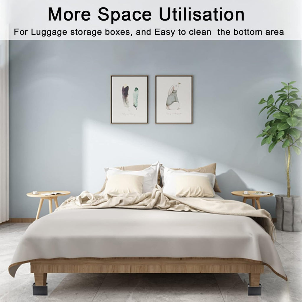 MYMULIKE Bed Risers 3 inch, 11000lbs Heavy Duty Oversized Rectangle Bed Lfits Risers, L Shape Wide Opening Furniture Risers for Couch, Desk, Chair, Soft, Platform, Dorm