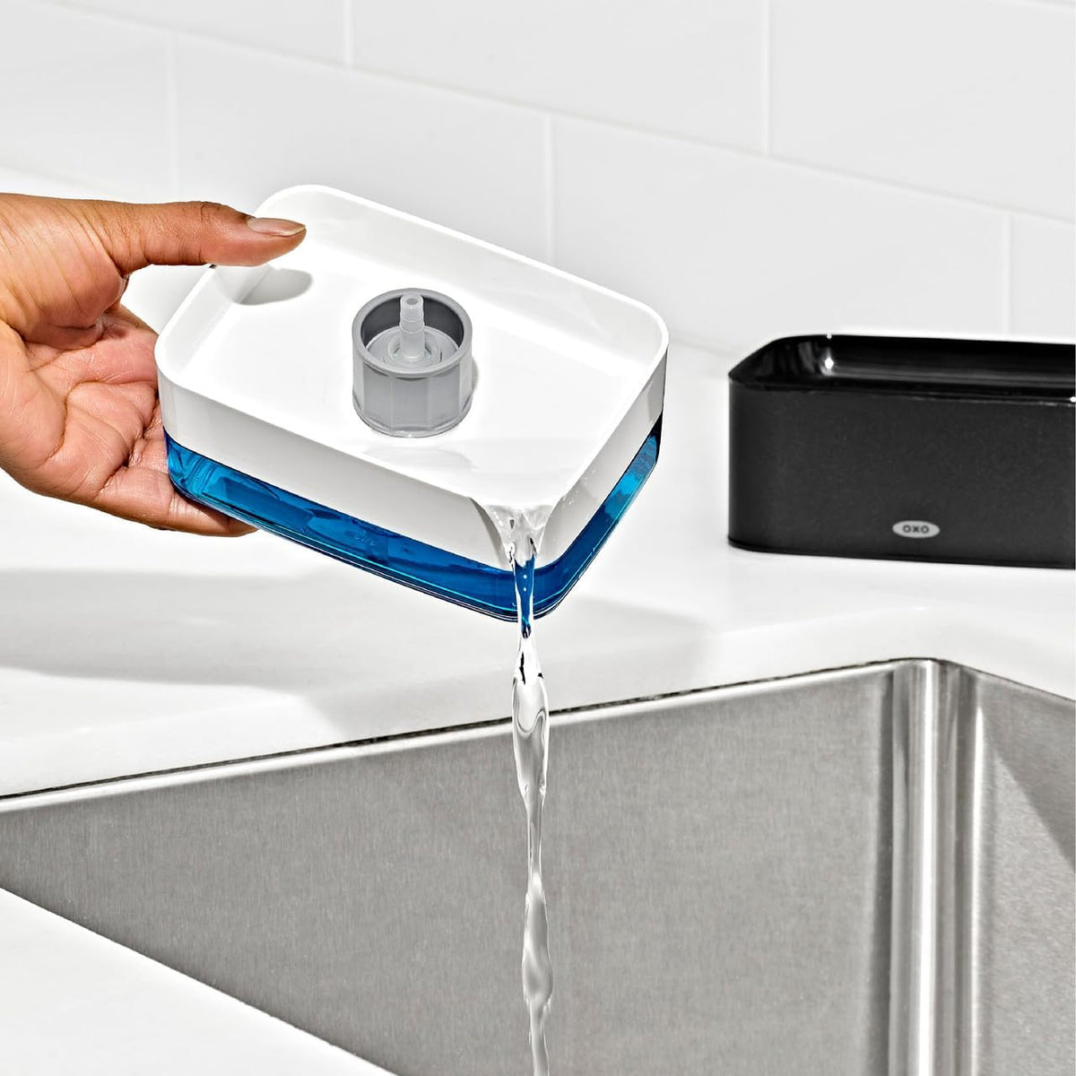 OXO Good Grips Soap Dispensing Sponge Holder - Matte Black