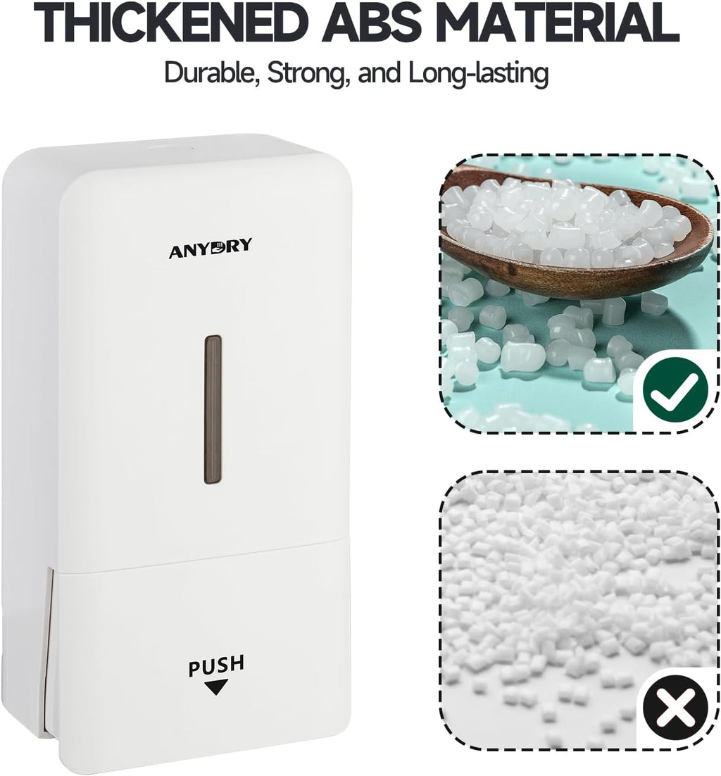 anydry Liquid Hand Soap Dispenser Wall Mounted 27oz Large Capacity White