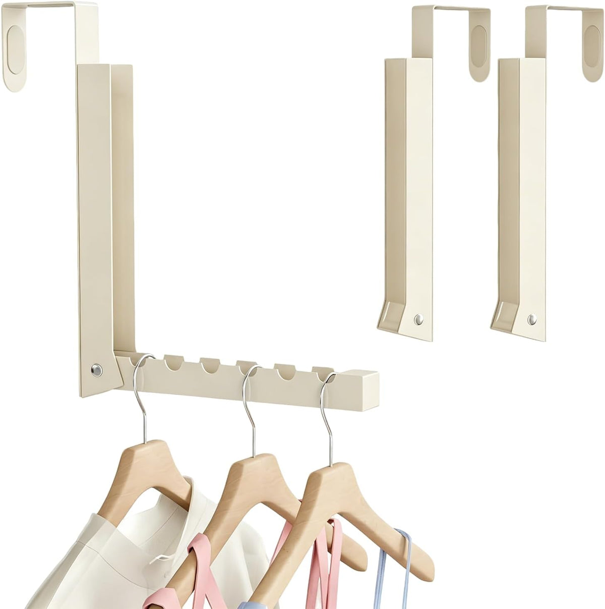 Over the Door Hanger, 2 Pack Foldable Over Door Drying Rack for Laundry
