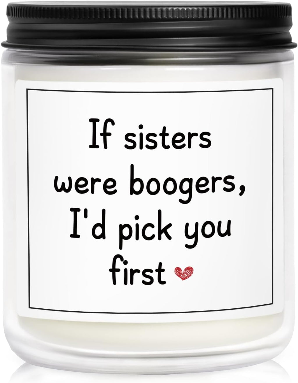 Sister Candle Gifts, Funny Sister Birthday Gifts - Happy Birthday Gift for Sisters from Sisters Brother, Handmade Candle Gift 7oz